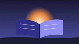 Libro abierto que irradia luz