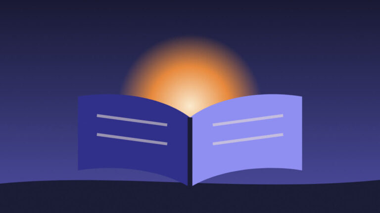 Libro abierto que irradia luz